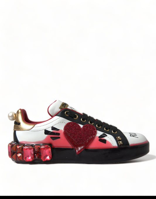 Dolce & Gabbana Elegant Portofino Crystal Sneakers