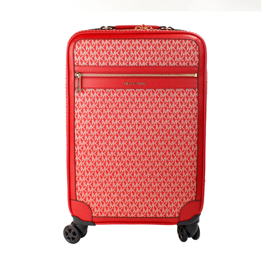 Michael Kors Travel Kleine rote Signature-Trolley-Rollkoffer-Handgepäcktasche