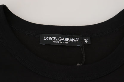 Dolce & Gabbana Chic Black Cotton Tee for the Modern Man